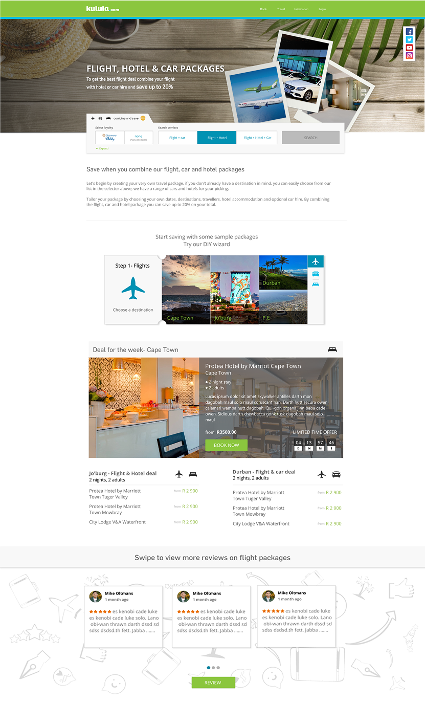New kulula.com Combine and Save design